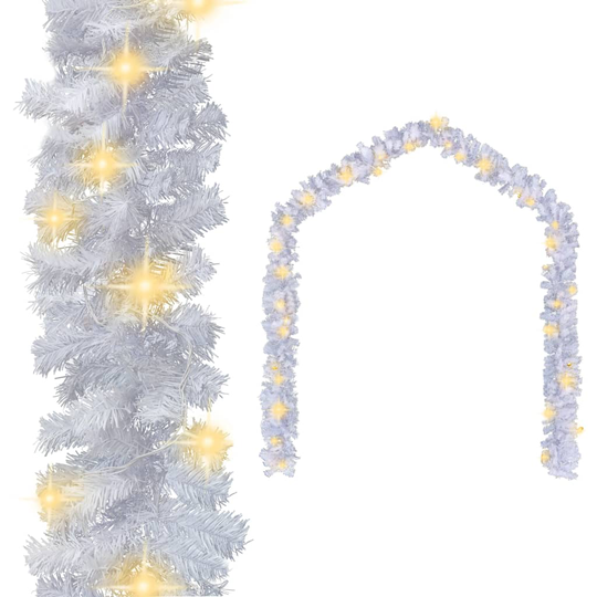 vidaXL Jouluköynnös LED-valoilla 20 m valkoinen
