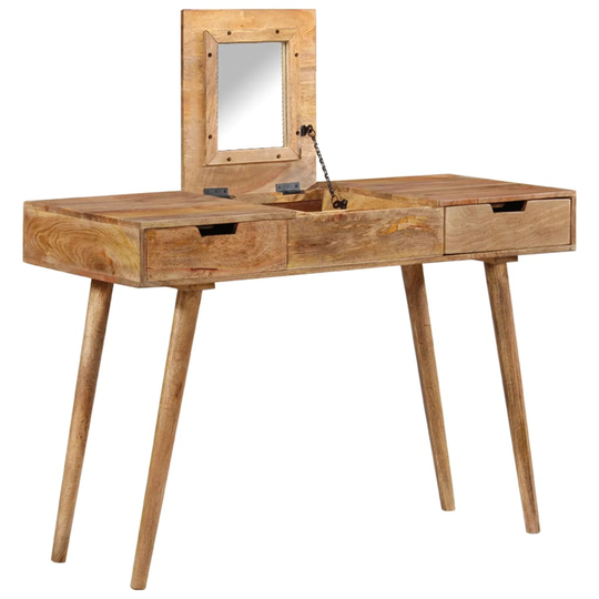 vidaXL Meikkipöytä 112x45x76 cm mangopuu