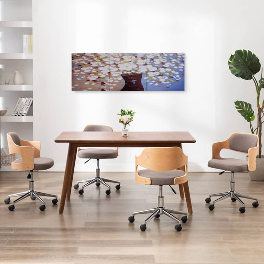 vidaXL Kanvaasitaulusarja kukat ruukussa monivärinen 120 x 40 cm
