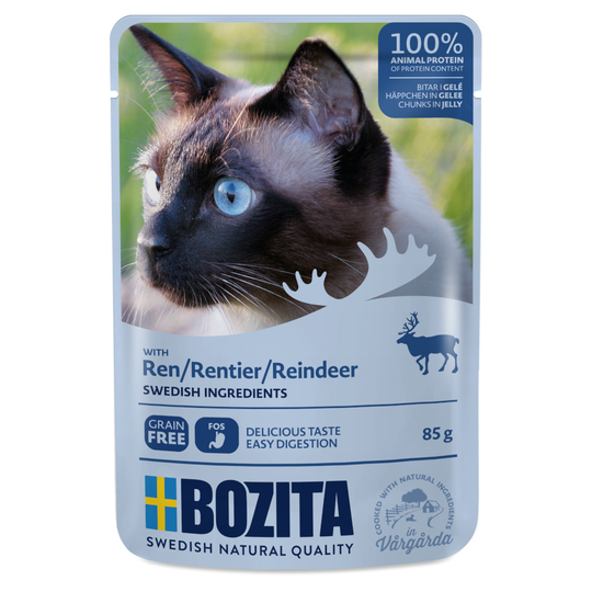 Bozita Chunks in Jelly Pouch 12 x 85 g - poro