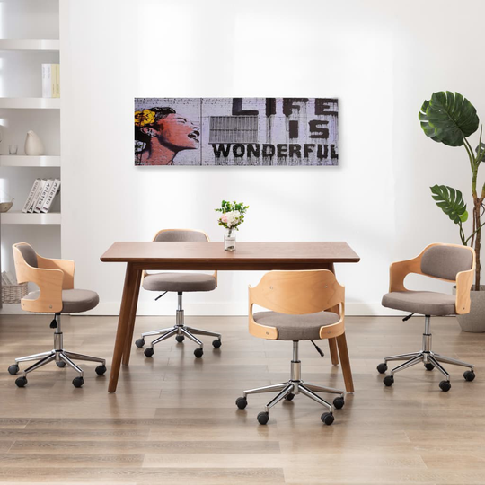 vidaXL Kanvaasitaulusarja Life Is Wonderful monivärinen 120 x 40 cm