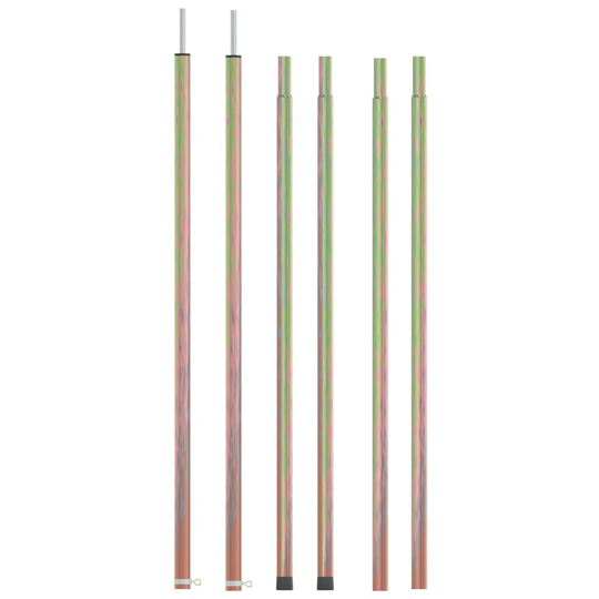 vidaXL Teleskooppivarret telttaan pituus 170-255 cm 2 kpl galv. teräs