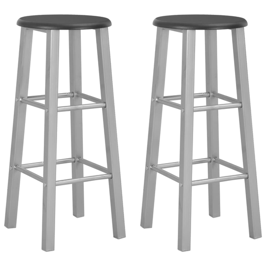 vidaXL Baarijakkarat 2 kpl hopea MDF