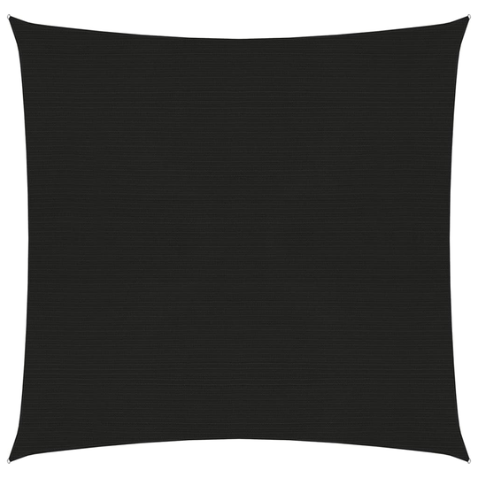 vidaXL Aurinkopurje 160 g/m² musta 6x6 m HDPE