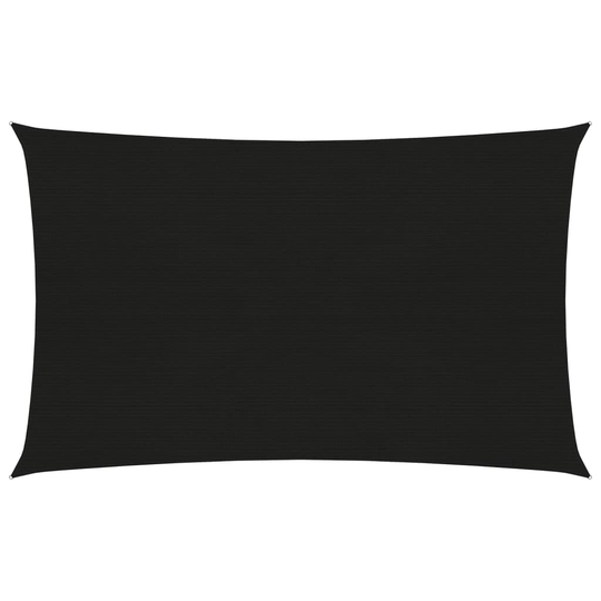 vidaXL Aurinkopurje 160 g/m² musta 3x5 m HDPE