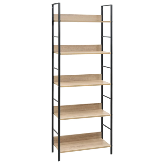 vidaXL 5-tasoinen kirjahylly tammi 60x27,6x158,5 cm lastulevy