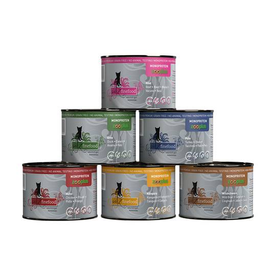 catz finefood Monoprotein zooplus 6 x 200 g - lajitelma (6 makua)