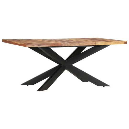 vidaXL Ruokapöytä 180x90x76 cm täysi seesampuu