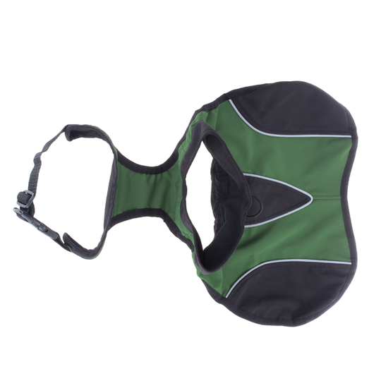 Softshell-koirantakki, vihreä - selän pituus noin 55 cm