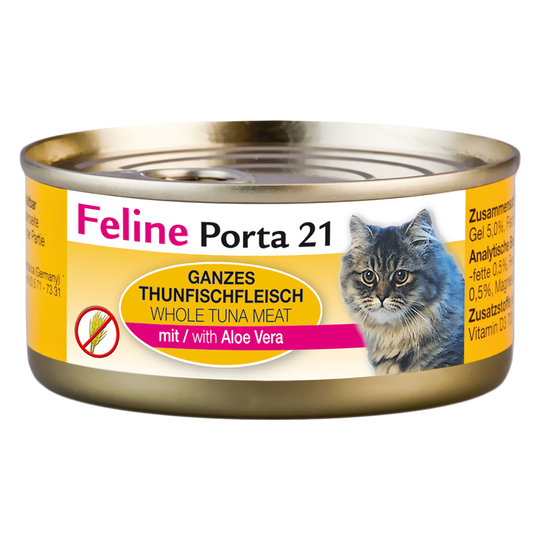 Feline Porta 21 -kissanruoka 6 x 156 g - tonnikala & aloe (viljaton)