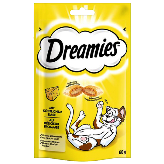 4 + 2 kaupan päälle! 6 x 60 g Dreamies-kissanherkkuja - juusto