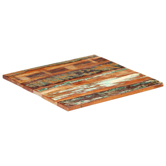 vidaXL Neliönmuotoinen pöytälevy 80x80 cm 25-27 mm täysi kierrätyspuu