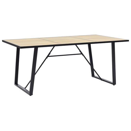 vidaXL Ruokapöytä tammi 200x100x75 cm MDF