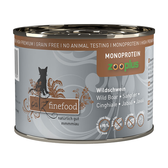 20 + 4 kaupan päälle! 24 x 200 g catz finefood Monoprotein zooplus - villisika