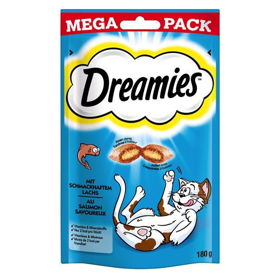 180 g Big Pack Dreamies-kissanherkut erikoishintaan! - lohi