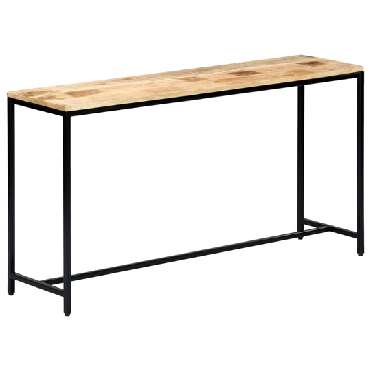 vidaXL Konsolipöytä 140x35x76 cm täysi karkea mangopuu