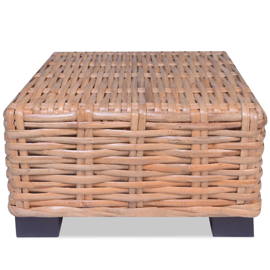 vidaXL Sohvapöytä luonnollinen rottinki 45x45x30 cm