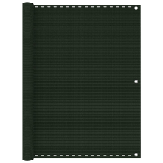 vidaXL Parvekkeen suoja tummanvihreä 120x400 cm HDPE