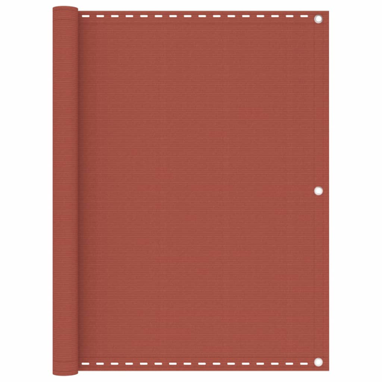 vidaXL Parvekkeen suoja terrakotta 120x600 cm HDPE
