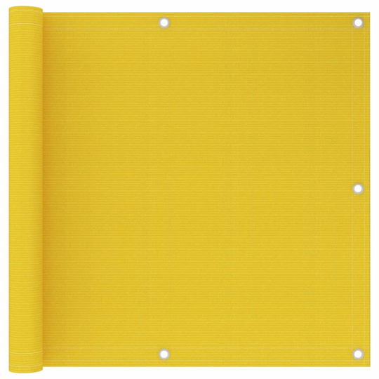 vidaXL Parvekkeen suoja keltainen 90x600 cm HDPE