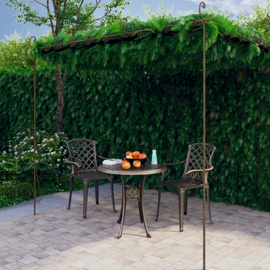 vidaXL Puutarhan pergola antiikkiruskea 4x3x2,5 m rauta