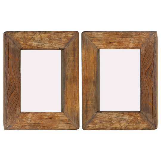 vidaXL Valokuvakehykset 2 kpl 23x28 cm täysi kierrätetty puu ja lasi