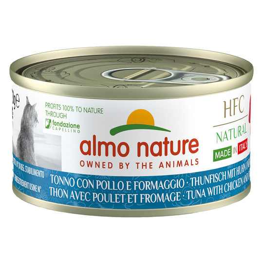 Almo Nature HFC Natural Made in Italy 6 x 70g - tonnikala, kana & juusto