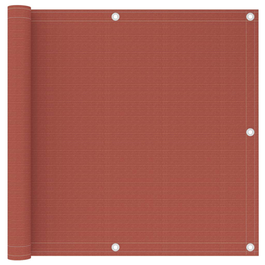 vidaXL Parvekkeen suoja terrakotta 90x500 cm HDPE
