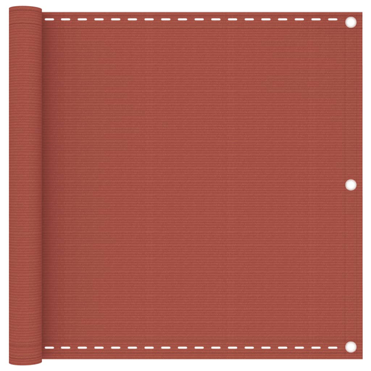 vidaXL Parvekkeen suoja terrakotta 90x600 cm HDPE