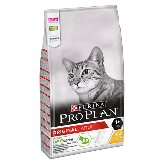 Pro Plan kissanruoka 10 kg: 9 +1 kg kaupan päälle! - 10 Kg Original Adult Rich in Chicken