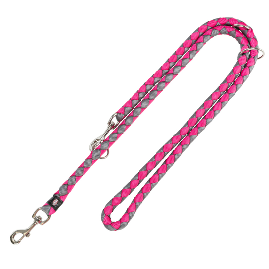 Trixie Cavo säädettävä talutushihna fuksianpunainen/grafiitinharmaa - koko L-XL: pituus 200 cm, Ø 18 mm