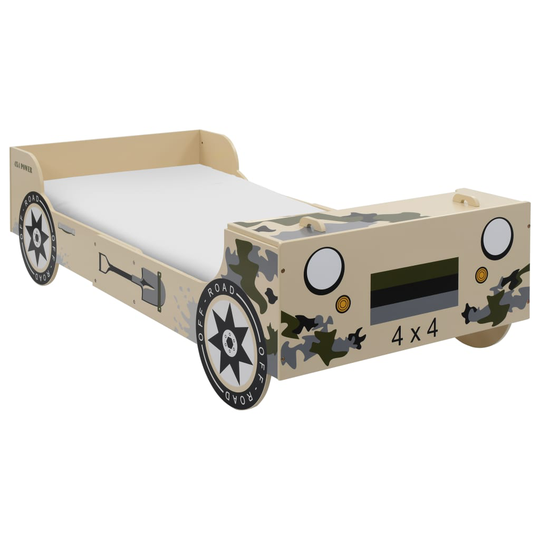 vidaXL Lastensänky maastoauto 90x200 cm maastokuvio