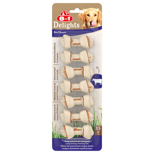 8in1 Delights Beef -puruluut - XS: 84 g (7 kpl)