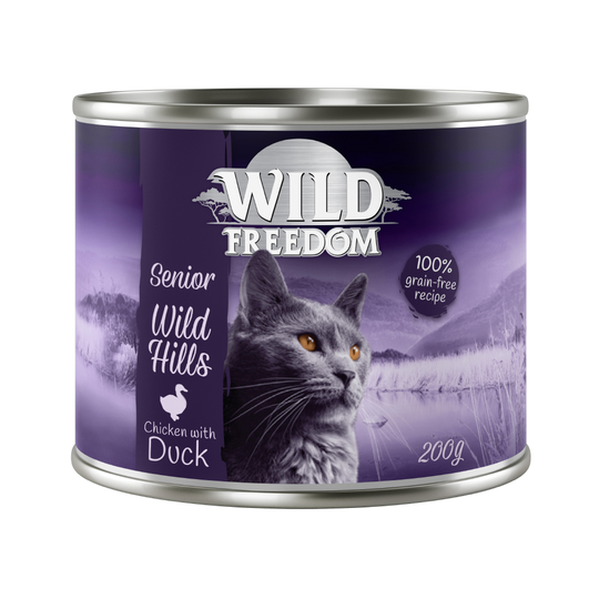 Wild Freedom Senior Wild Hills ankka & kana - 6 x 200 g