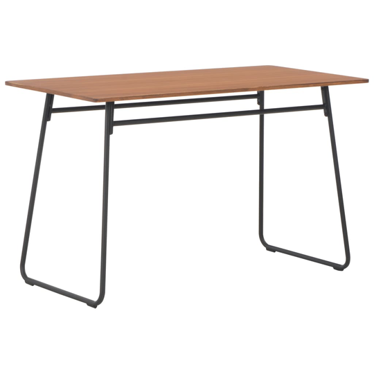 vidaXL Ruokapöytä ruskea 120x60x73 cm täysi vaneri teräs