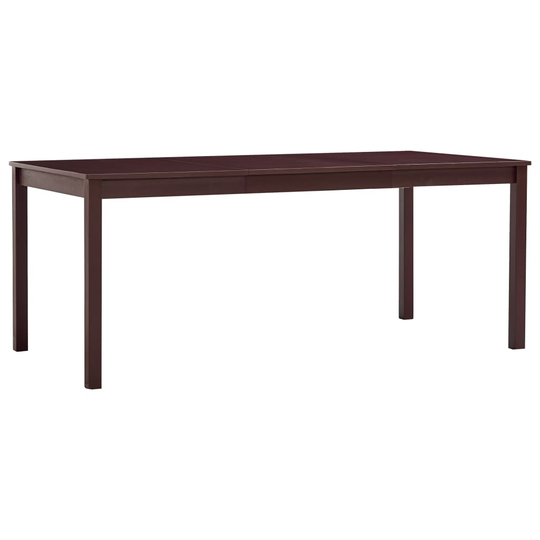 vidaXL Ruokapöytä tummanruskea 180x90x73 cm mänty