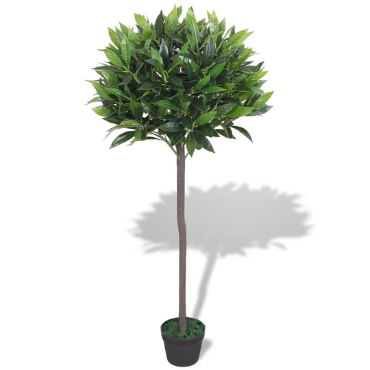 vidaXL Tekokasvi ruukulla laakeripuu 125 cm vihreä