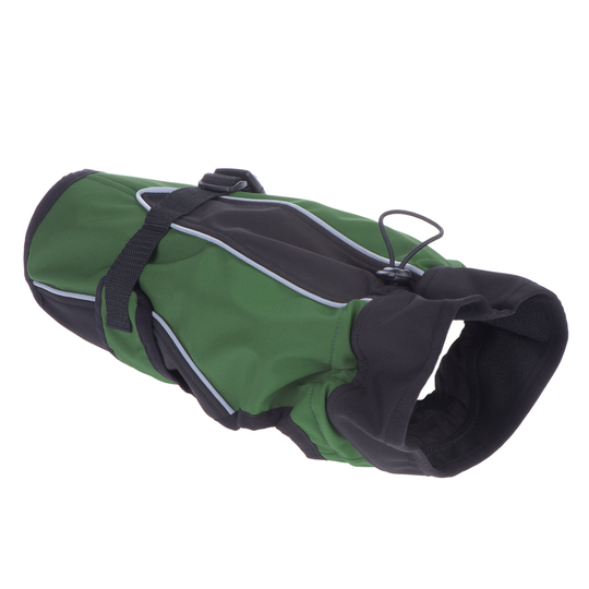 Softshell-koirantakki, vihreä - selän pituus noin 30 cm
