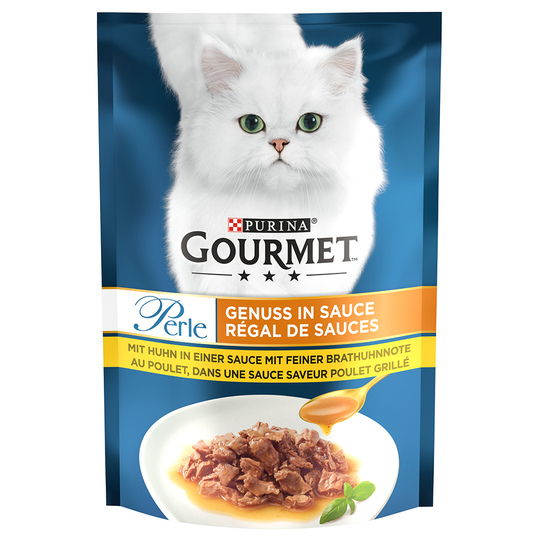 44 + 8 kaupan päälle! 52 x 85 g Gourmet Perle - Delicious Sauce: kana