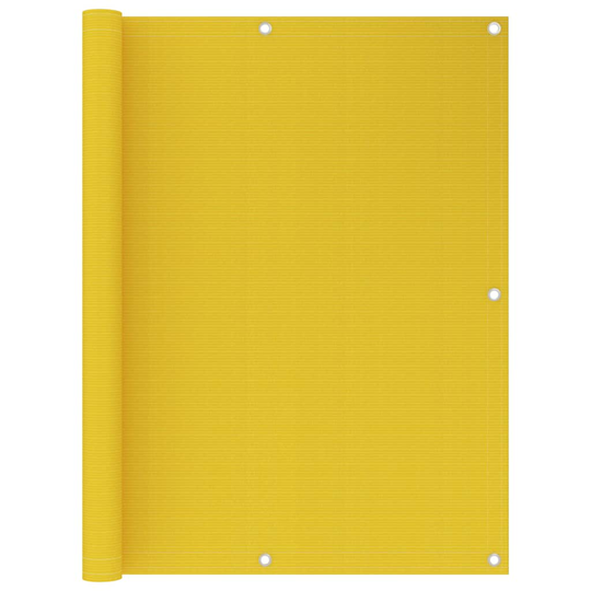 vidaXL Parvekkeen suoja keltainen 120x600 cm HDPE