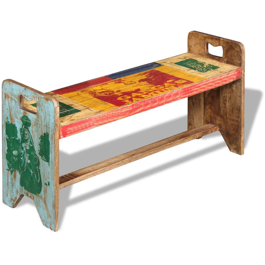 vidaXL Penkki Cola Täysi uusiokäytetty puu 100x30x50 cm