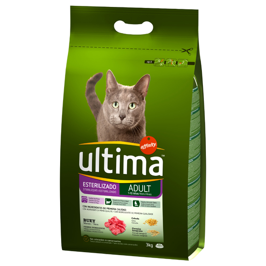 Ultima Cat Sterilized Beef - 2 x 3 kg
