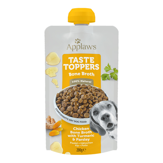 Applaws Taste Toppers Pouch 6 x 200 ml - kananluuliemi kurkumalla & persiljalla