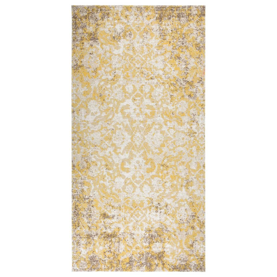 vidaXL Ulkomatto litteä kudos 100x200 cm keltainen
