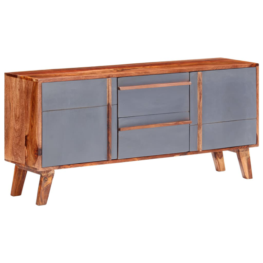 vidaXL Senkki harmaa 120x30x55 cm täysi seesampuu