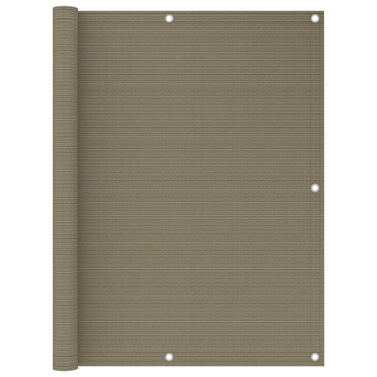 vidaXL Parvekkeen suoja harmaanruskea 120x300 cm HDPE