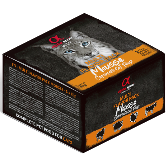 alpha spirit Multi-Flavour Pouch -kissanruoka - 5 x 85 g