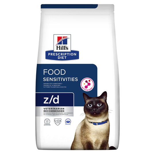 2 x 3 kg Hill's Prescription Diet -kissanruokaa erikoishintaan! - z/d Food Sensitivities
