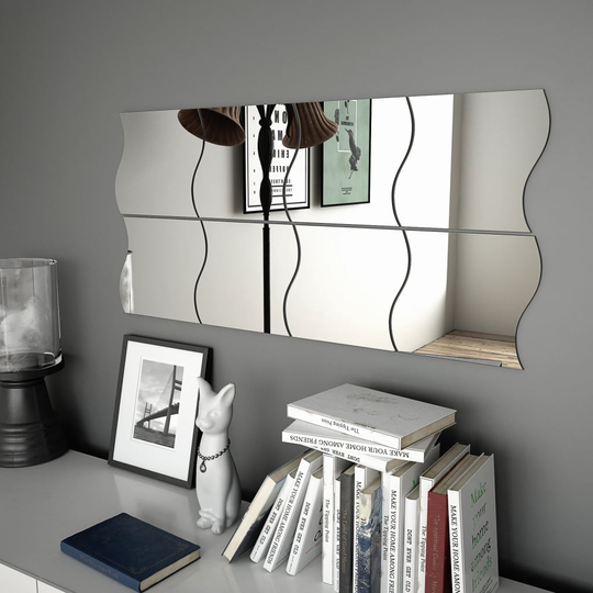 vidaXL Seinäpeilit 8 kpl aalto 20x20 cm lasi