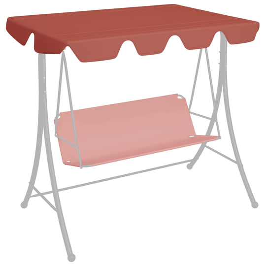 vidaXL Vaihtokatos puutarhakeinuun terracotta 188/168x110/145 cm
